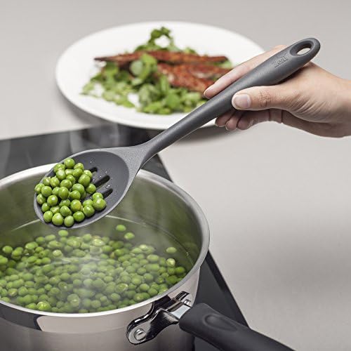 Zeal Silicone Non Scratch Slotted Spoon, Dark Grey, 28 cm - Image 2