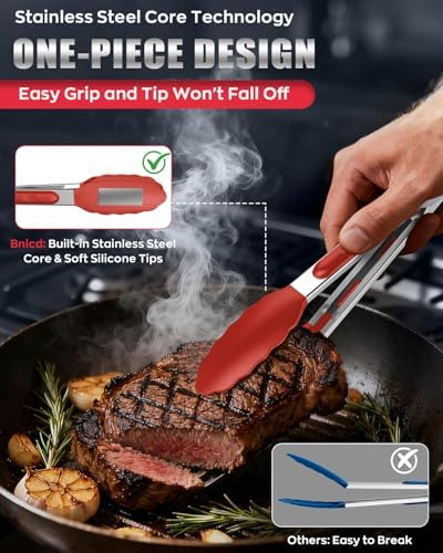 Good Grip Cooking Tongs with Silicone Tips - Image 5