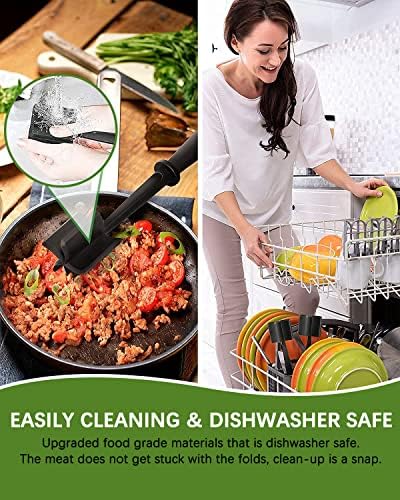 Upgrade Meat Chopper Hamburger Masher Ground Beef Smasher Utensil Mix Tool - Image 5