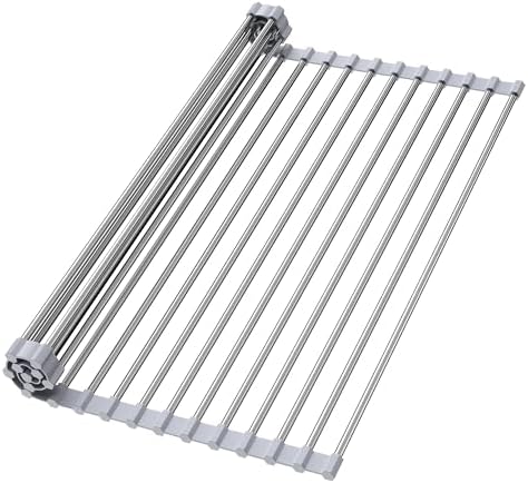 Roll Up Dish Drying Rack for Sink, Over Sink Dish Rack 17 x 15.7 Inch, Silicone by Unknown