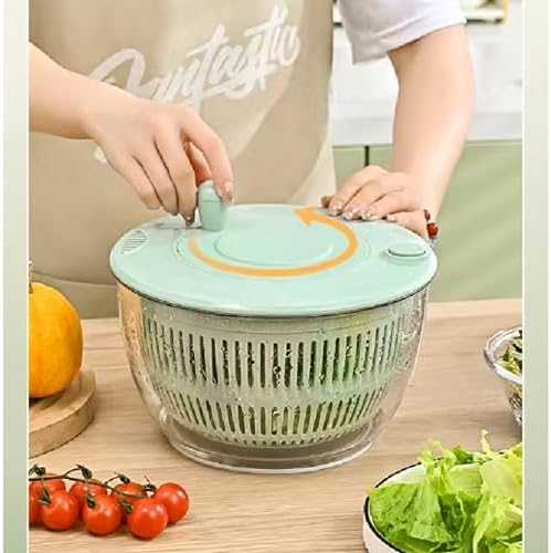 Salad Spinner for Washing & Drying Vegetables and Fruits, Lettuce Spinner - Image 2