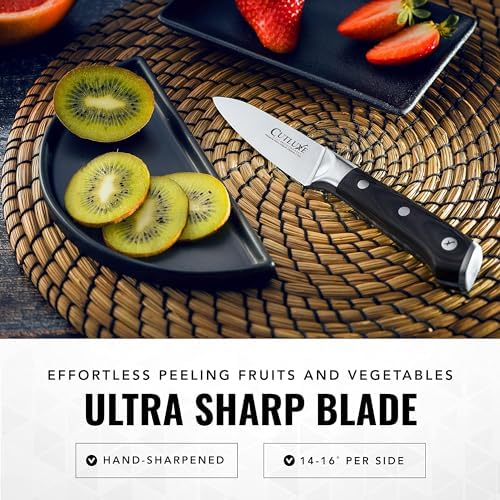 Cutluxe Paring Knife, 3.5" Small Kitchen Peeling Knife – Razor Sharp - Image 3