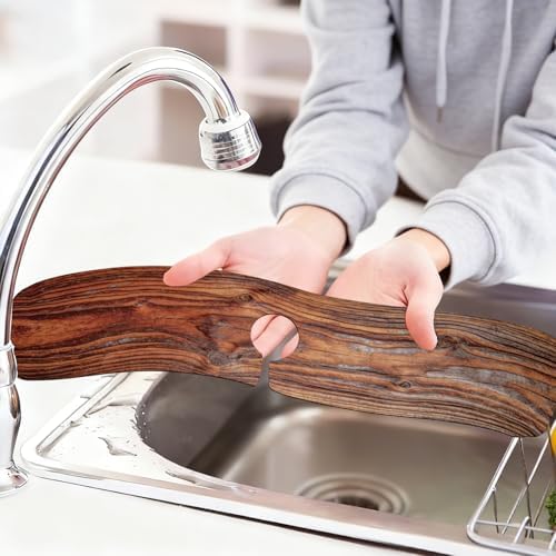 2 Pcs Kitchen Sink Splash Guard Faucet Mat Wood Grain Pattern Faucet Mat - Image 6