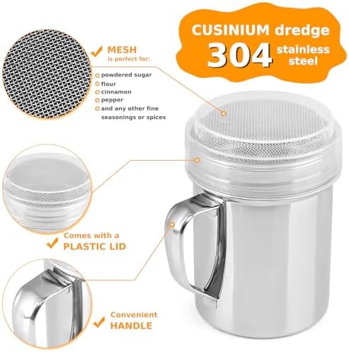 Accmor Powdered Sugar Shaker Duster, Cinnamon Shaker Flour Duster Sifter - Image 3