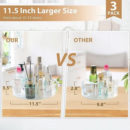 Guzon 3 Pack Lazy Susan Turntable, 11.5" Rotating Organizer - Image 5