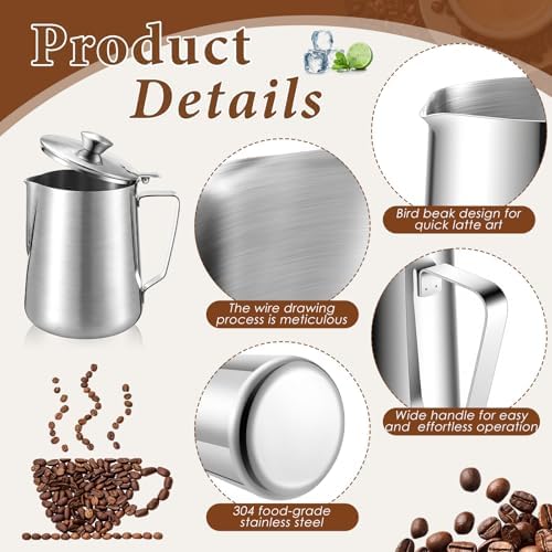 2 Pcs 67 Oz/ 2 L Stainless Steel Pitcher - Image 4