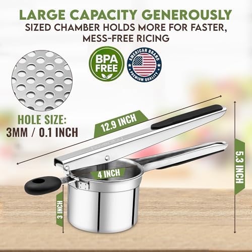 Large 15oz Potato Ricer Fixed Disc - Image 2