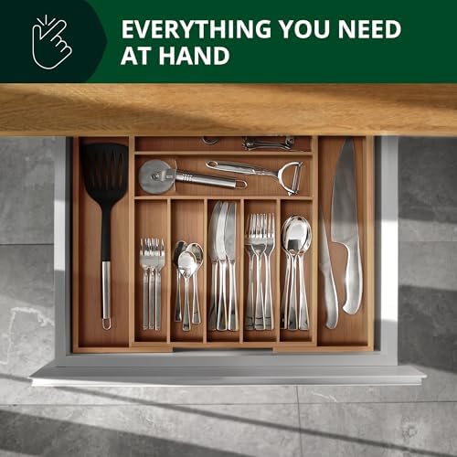 ROYAL CRAFT WOOD Luxury Bamboo Kitchen Drawer Organizer - Image 7