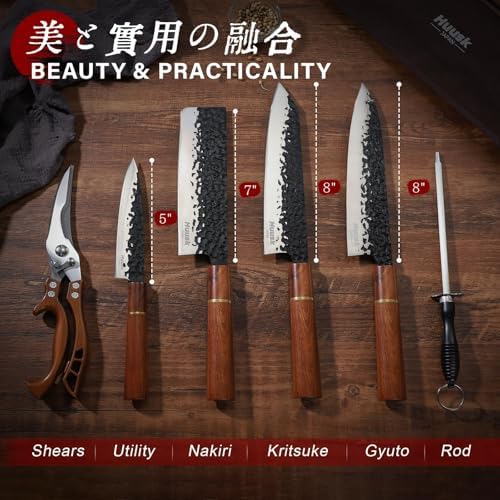 Huusk Japanese Knife Set 6pcs - Image 6