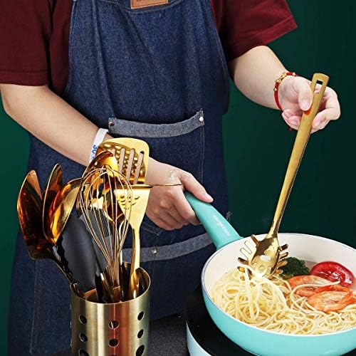 Gold Spaghetti Spoon, Berglander Pasta Server - Image 6