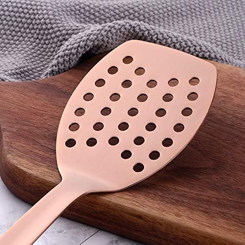 12 Pcs Cooking Utensil Set, Stainless Steel Rose Gold Titanium Plated Cookware - Image 7