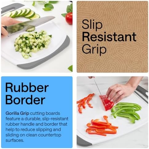 GORILLA GRIP BPA-Free Reversible Kitchen Cutting Board - Image 3