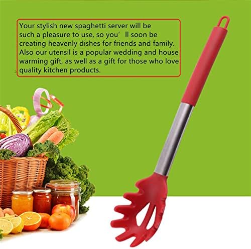 Silicone Pasta Fork, Spaghetti Spoon Kitchen High Heat Resistant Noodle Spoon - Image 5