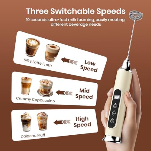 YUSWKO Milk Frother Wand for Coffee - Image 6