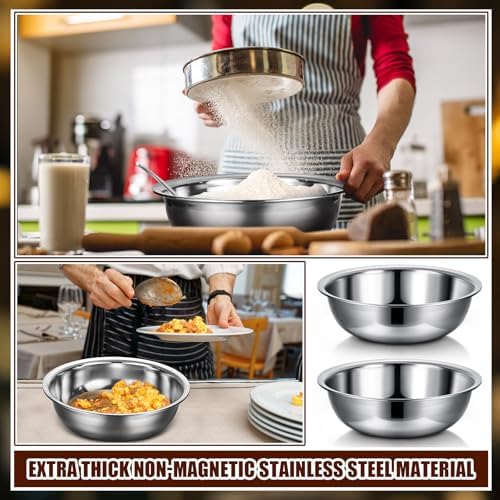 Nuogo 8 Pcs Stainless Steel Mixing Bowls Large - Image 6