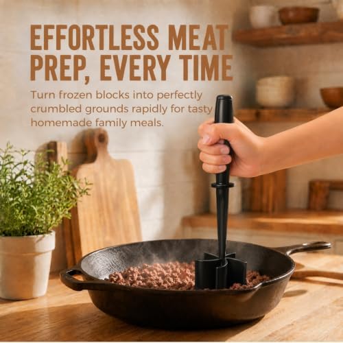 Meat Chopper, 5 Blades Heat Resistant Meat Masher - Image 4