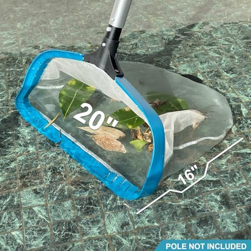 Pool Net - Professional 20" Swimming Pool Leaf Skimmer Rake - Image 6