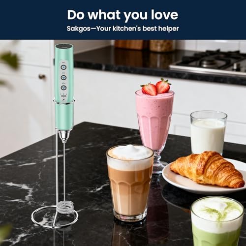 Milk Frother Wand Rechargeable Handheld Electric Whisk 3 Speed Adjustable - Image 5