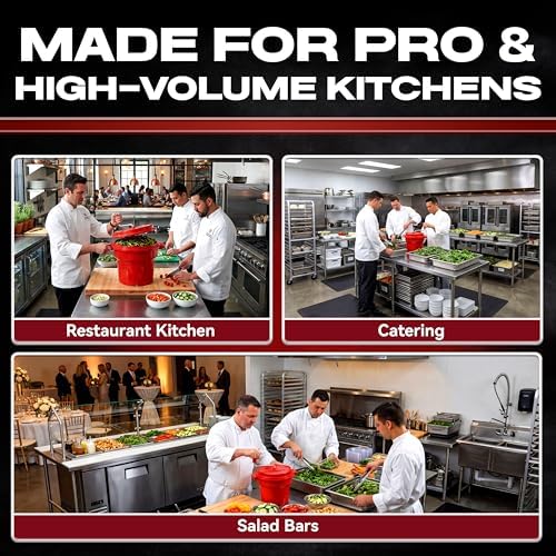 Chef Master Commercial Salad Spinner Large Dryer, Manual Crank, 2.5 Gallon - Image 4