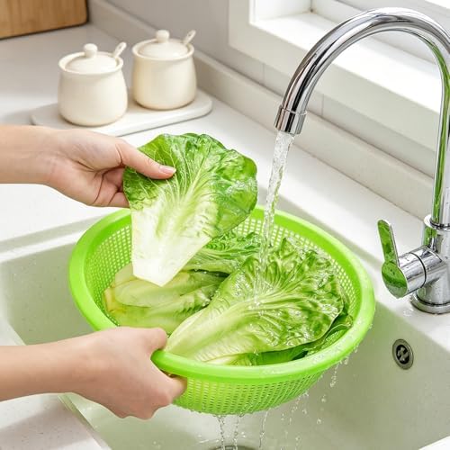8 Pieces Plastic Wash Basket, Fruit Perforated Strainer - Image 5