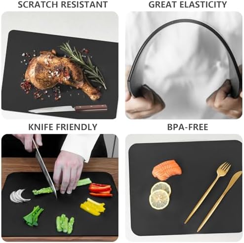 ZVP Thick TPU Cutting Boards for Kitchen, Rubber Flexible Cutting Board Mats - Image 6