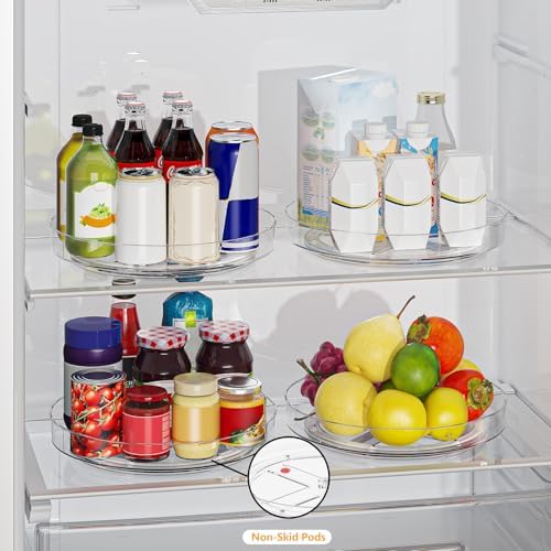 2 Pack 10 Inch Lazy Susan Turntable Organizer, Kitchen Countertop and Fridge - Image 5