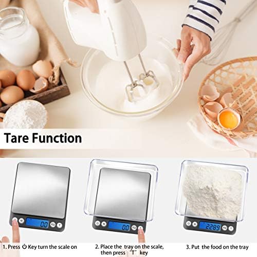 Fuzion Small Gram Scale 3000g, Digital Kitchen Food Scale, Gram and Ounce - Image 5