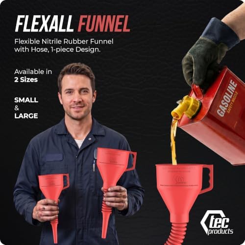 TEC Products FlexAll Long Flexible Oil Change Funnel, 16x5 Inches - Image 2