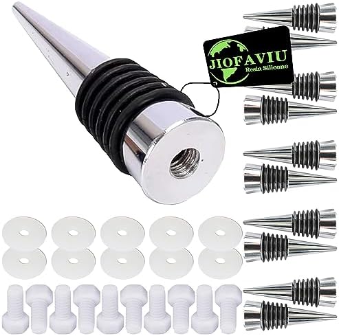 10 Pcs Wine Stoppers with Screw Fitting Accessories Set by Jiofaviu