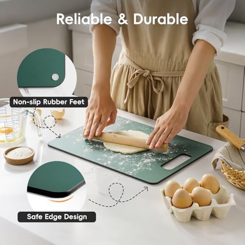 Wood Fiber Cutting Board Set of 2, Dishwasher Safe - Image 4