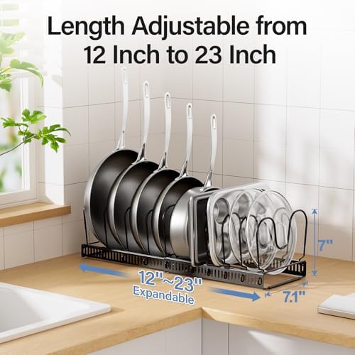 ORDORA Expandable Pots and Pans Organizer under Cabinet - Image 3
