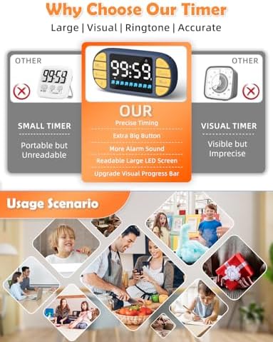 DOOMAY Magnetic Digital Kitchen Timer - Image 6