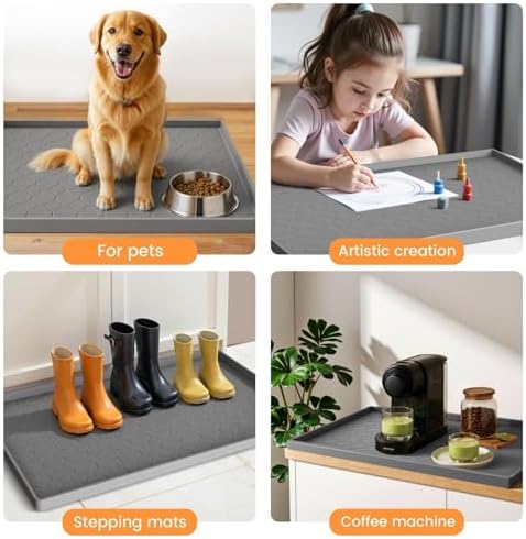 Jin&Bao Under Sink Mat 40" x 19" Waterproof Silicone Cabinet Kitchen Liner - Image 7