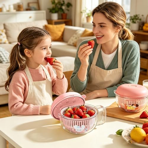 Salad Washer and Spinner with Bowl, Fruit and Vegetable Washer & Dryer - Image 4