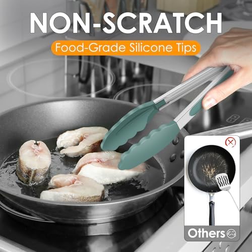 HOTEC Stainless Steel Kitchen Tongs - Image 4