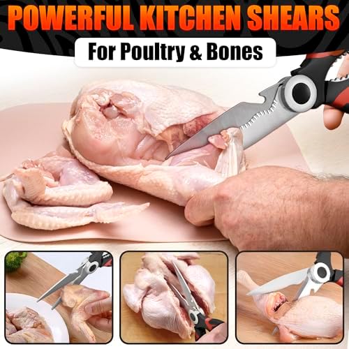 2 Pcs Kitchen Scissors All Purpose Heavy Duty - Image 6