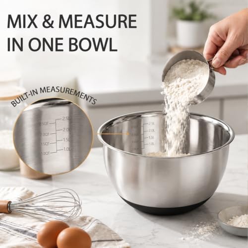 KITEISCAT Stainless Steel Mixing Bowls - Image 4