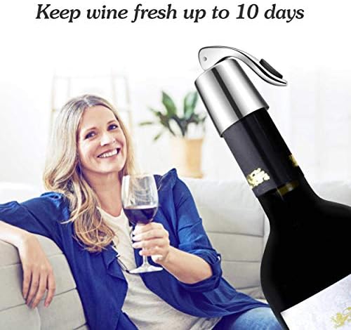 Wine Stopper with Airtight Seal to Keep Wine Fresh, Easy Press-to-Seal - Image 3