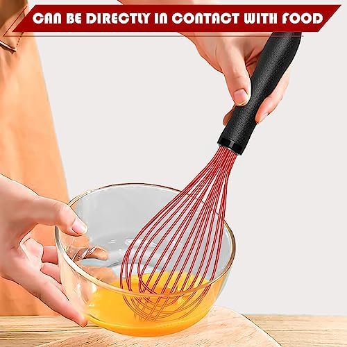 TEEVEA Silicone Whisk 11 Inch, Non-Slip Handle Heat Resistant Non-Scratch - Image 5