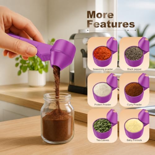 Coffee Scoop with Funnel for Ground Coffee & Protein Powder, 2 Tbsp - Image 6
