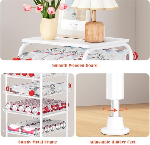 smusei Water Bottle Organizer 7 Tier Free Standing Bottled Water Storage Rack - Image 2