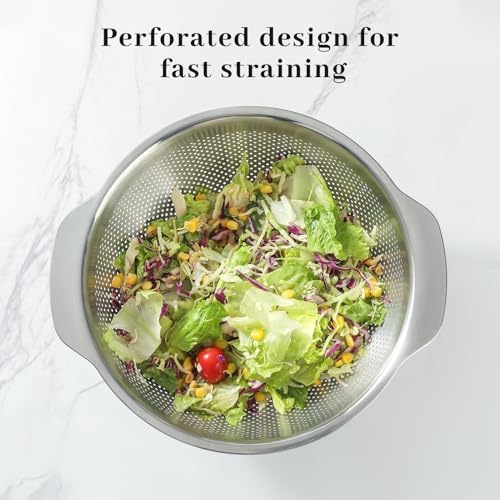 18/8 Stainless Steel Microwell Colander, 3.5QT Large Capacity - Image 4