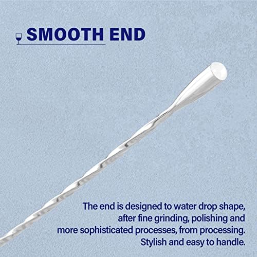 Briout Bar Spoon Cocktail Mixing Stirrers, 12” Long Handle - Image 5