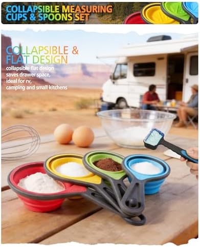 Collapsible Measuring Cups and Spoons Set - Image 5