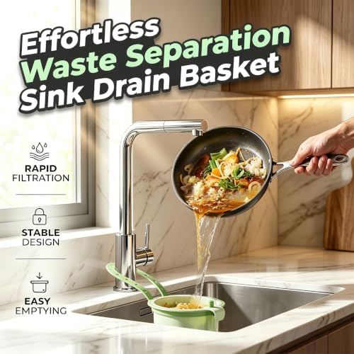 2026 New Kitchen Sink Strainer Basket, Press Automatic Dumping Drain Filter - Image 3