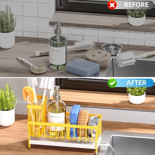 Cisily Sponge Holder for Kitchen Sink, Sink Caddy Organizer - Image 6