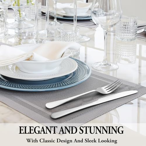 24 Pcs Silverware Set with Steak Knives - Image 6