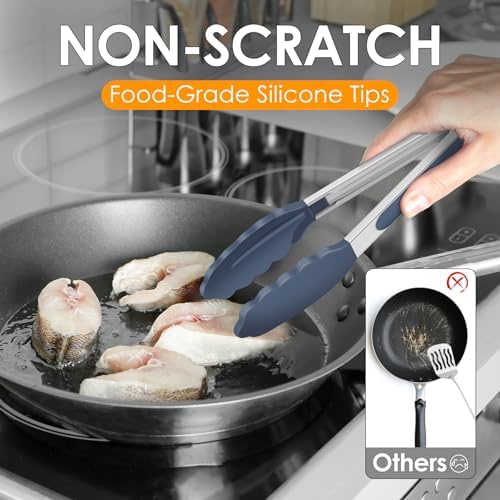HOTEC Stainless Steel Kitchen Tongs - Image 3