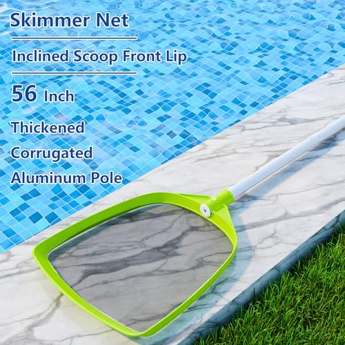Sepetrel Pool Skimmer Net with Pole, Standard Mesh, 72-Inch Total Length - Image 4