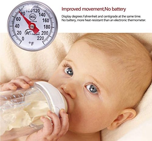 KT THERMO Instant Read 1-Inch Dial Thermometer, Chocolate Milk Foam - Image 2